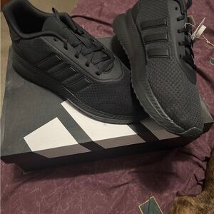 Adidas Triple Black Athletic Shoes
